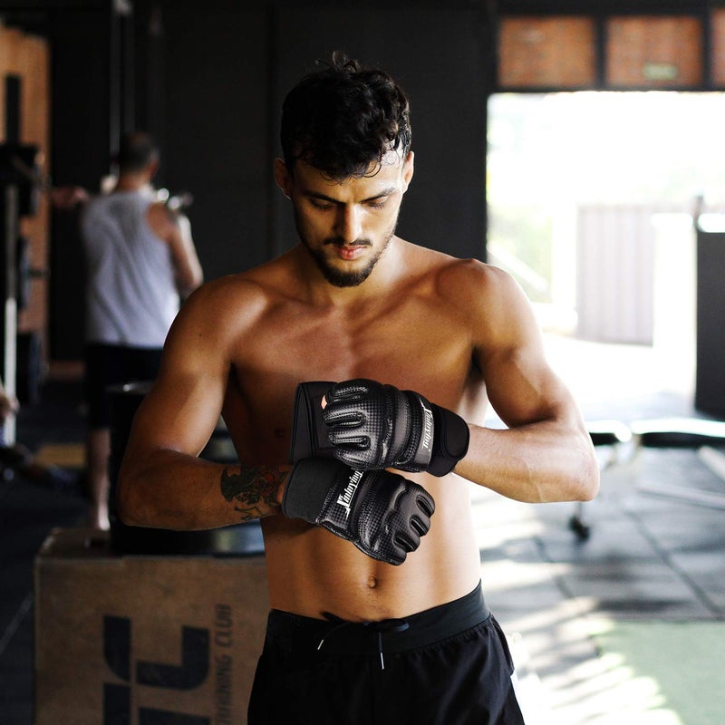 Xinluying حقيبة ملاكمة زينلويينغ لفنون القتال MMA للتدريب على الملاكمة والمصارعة والتايكوندو وموياي تاي مع قفازات وأربطة معصم من جلد PU - Image 2